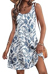 LUXVEER Women's Summer Dress 2025 Sleeveless Floral