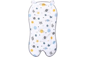 MIRACLE BABY Baby Carriage Cushion, Universal Breathable Car Seat Insert Cushion, 3D Air Mesh Baby Seat Pad Liner for CarSeat, Buggy, High Chair (Planet)