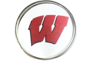 Snap Jewelry Wisconsin Badgers College Logo Fashion University Snap Charm