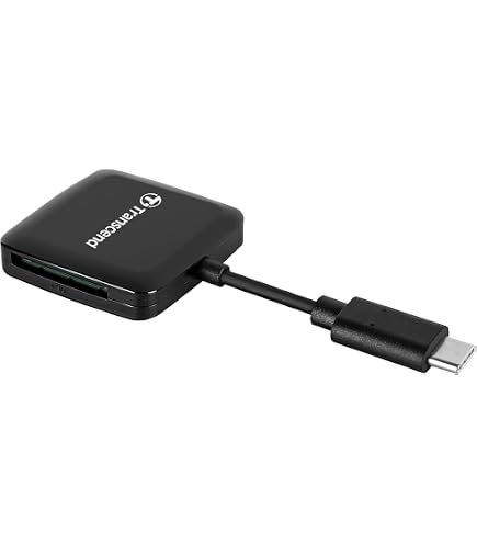 Lecteur De Cartes Mémoire USB 3.0 Transcend - Support SD/microSD/CF/MS - Compatible USB 2.0 - Transfert Rapide - 3
