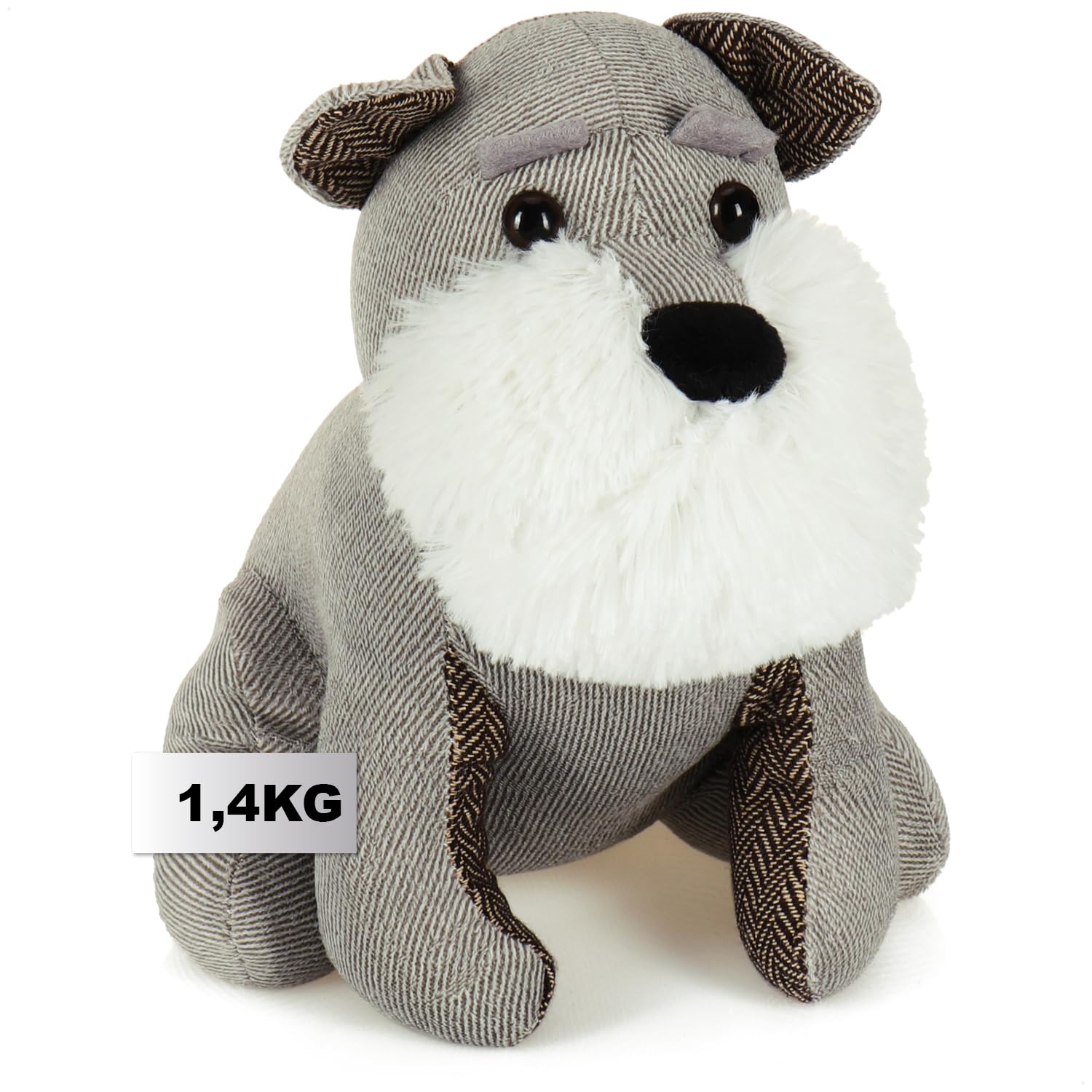 COM-FOUR® Door Stopper, Heavy Door Holder, Cute Dog Design, Functional Living Accessory, Stopper for Windows and Doors, Ideal for a Draft (Dog Jacky)