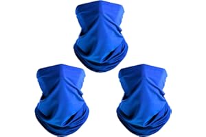 SATINIOR 3 Pcs Neck Gaiter Mask for Men Women UV Face Covering Sun Protection Windproof Bandana Scarf for Summer Outdoor