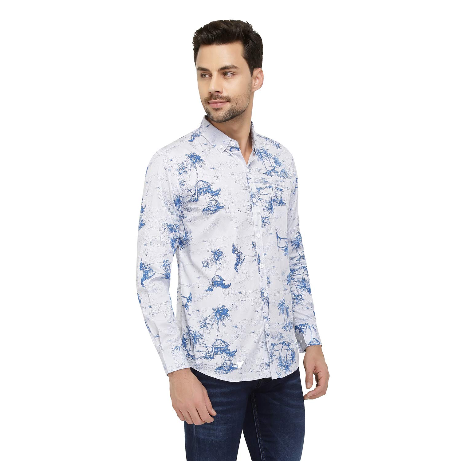mens light blue slim fit shirt
