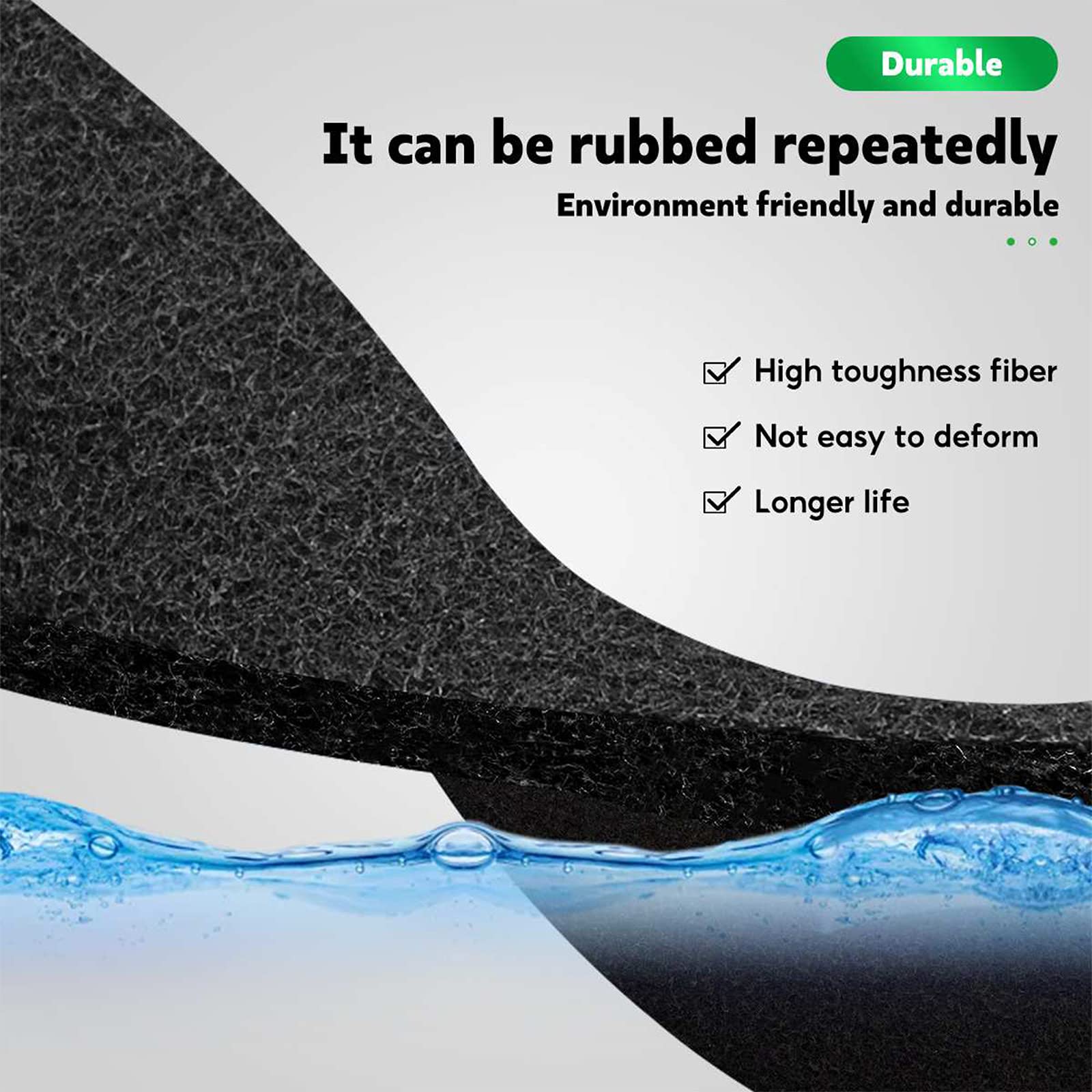 STEELSOFT Extra Thick(3/8'') 16x50''MERV 7 Cut To Size Activated Carbon Filter Charcoal Air Filter Sheet for Litter Box,Compost Bin,Air Purifier,AC,Range Hood Odor Absorbing