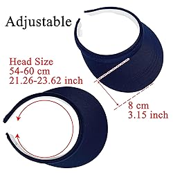 Sun Visor Hats Headwear Womens Men Adjustable Clip