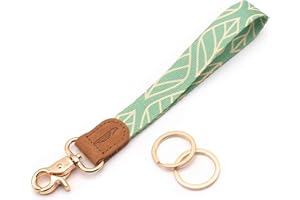 POCKT Lanyard for Keys Wristlet Strap Key Chain Holder for Men and Women - Cool Hand Wrist Lanyards for Keys and Wallets | Leaves