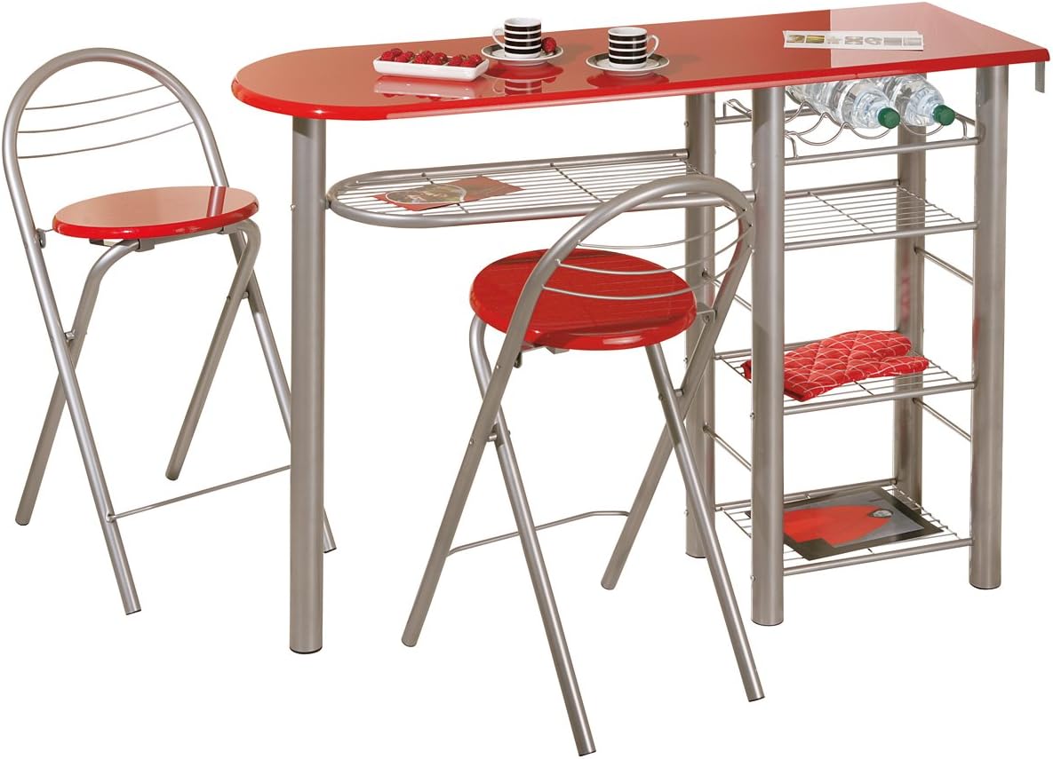 Links 50901200 Küchenbar rot Küchentisch Küchentresen Tresen Tisch