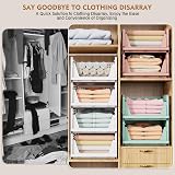 SNSLXH 5 Pack Wardrobe Storage Drawer Organisers White Stackable Foldable view 8
