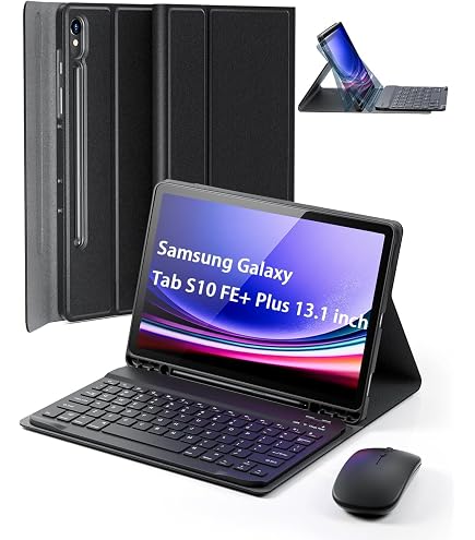Samsung Galaxy Tab S10FE+ - Slim Book Cover Keyboard Case with AI