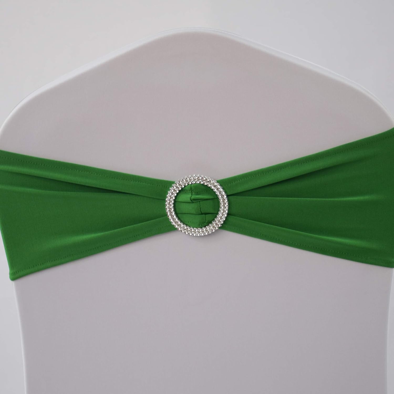 Gelozed 10 PCS Spandex Stretch Chair Sashes Bows for Wedding Reception- Universal Elastic Chair Cover Bands with Buckle Slider for Banquet Party Event Decorations Fresh Green Sashes (Fresh Green, 10): Kitchen & Dining