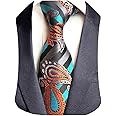 GUSLESON 3.15"(8cm) Fashion Striped PaisleyTies Mens Plaid Flower Necktie for Wedding