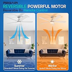 Ceiling Fan With Light 52-Inch, Remote Control