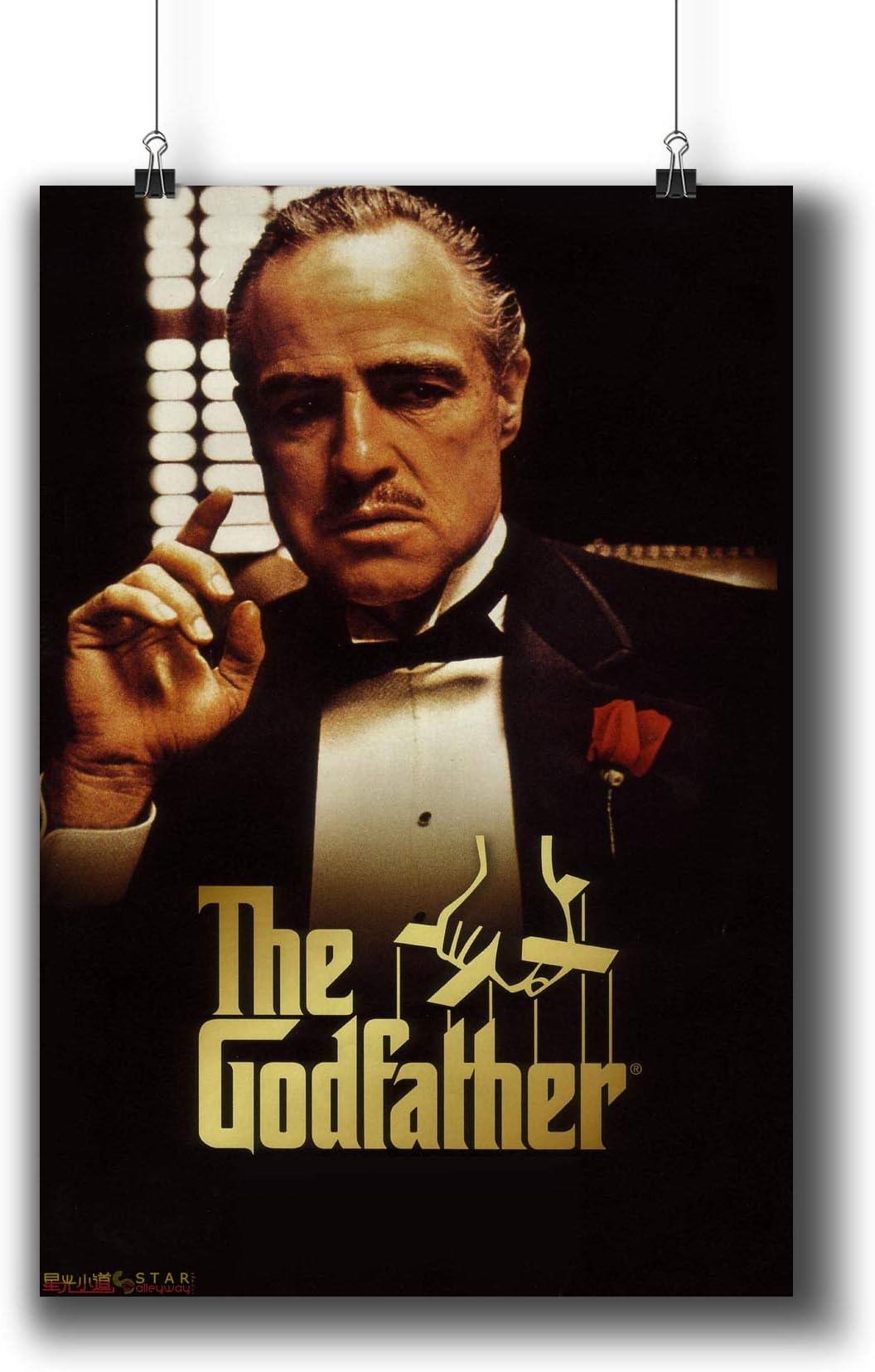 The Godfather Movie Poster Small Prints 988-003,Wall Art Decor for Dorm Bedroom Living Room (A3|11x17inch|29x42cm)