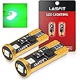 LASFIT 194 168 T10 2825 W5W LED Bulb Canbus Error Free,3030 Chipsets Error Free for Car Interior Dome Map Door Courtesy Lights, Non-Polarity 400LM 6000K Extremely Bright Green Color