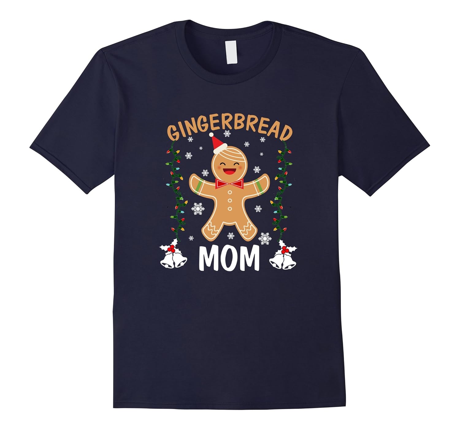 Gingerbread Mom Christmas Family Matching T-Shirt-ANZ