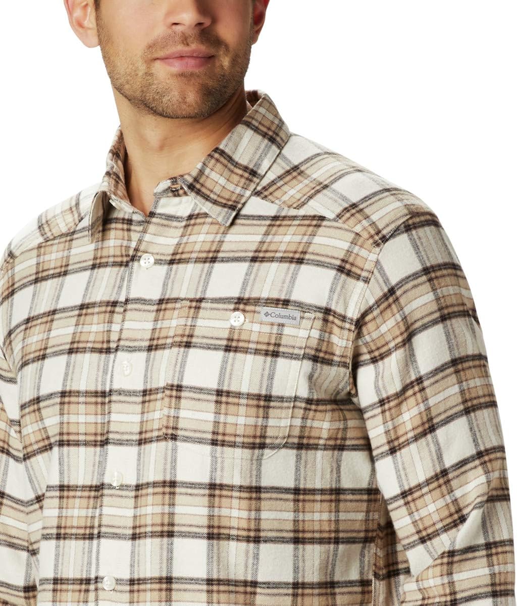 Columbia Men's Cornell Woods Flannel Long Sleeve Shirt: Clothing