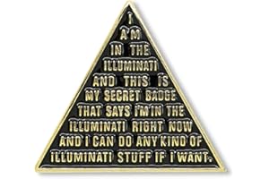 The Masonic Exchange Illuminati Pyramid Lapel Pin - [Black & Gold][1'' Tall]