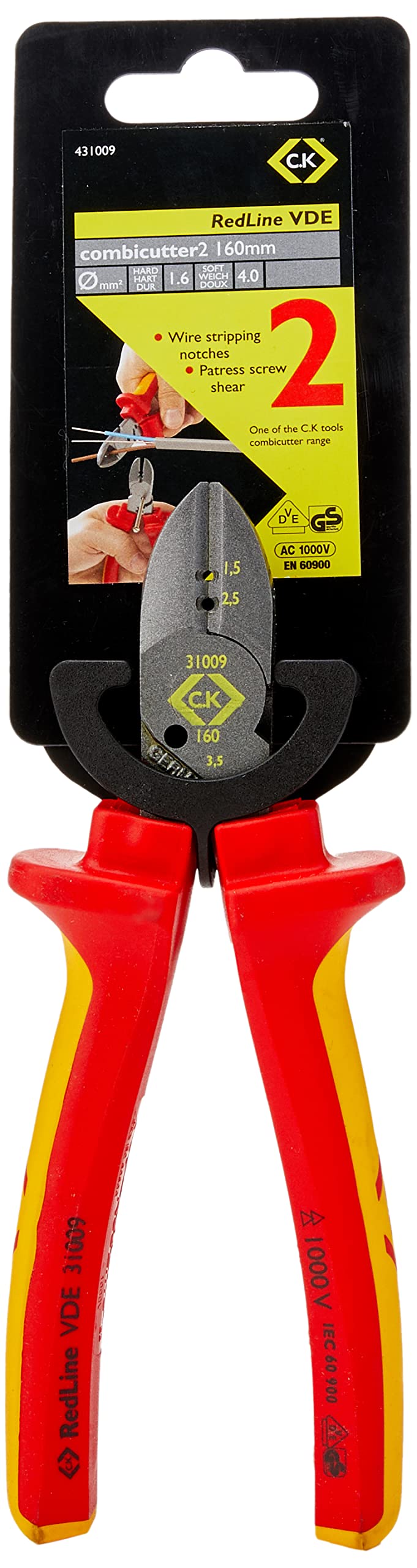 C.K 431009 VDE 2TM Combicutter, Tri-Colour