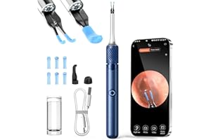 Ear Wax Removal Tool with Visual Tweezers, Ear Cleaner Kit with 2 Mode Ear Pick and Tweezers, Ear Camera Kit with Light,Earwa