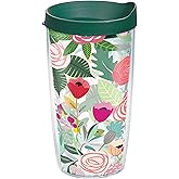 Tervis Brilliant Bliss Collection Made in USA Double Walled Insulated Tumbler Travel Cup Keeps Drinks Cold & Hot, 16oz Classic, Budding Bliss