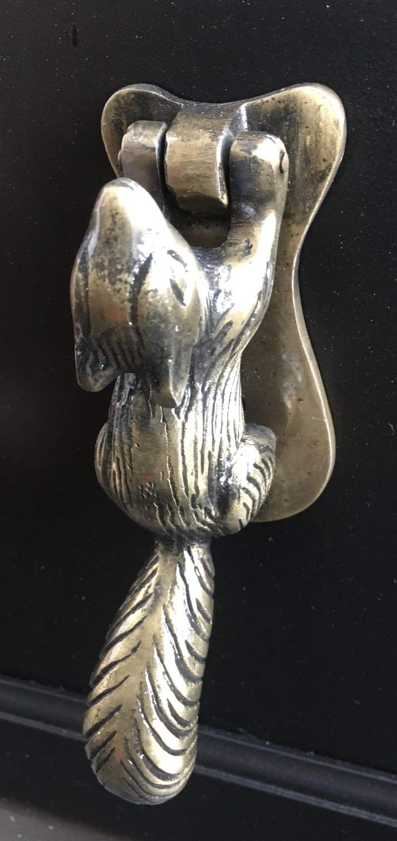 Squirrel Door Knocker Antique Brass