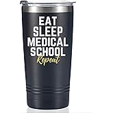 Onebttl Medical Student Gifts, Gift for Med School Students, Future Doctor, 20oz Stainless Steel Tumbler With Lid & Straw for Christmas, Eat Sleep Repeat