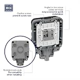 BG Electrical WP23-01 Single Outdoor Weatherproof Socket IP66 13 Amp Grey view 3