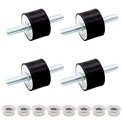 Kyuionty 4 Pack M6 Rubber Isolator Mounts, Double