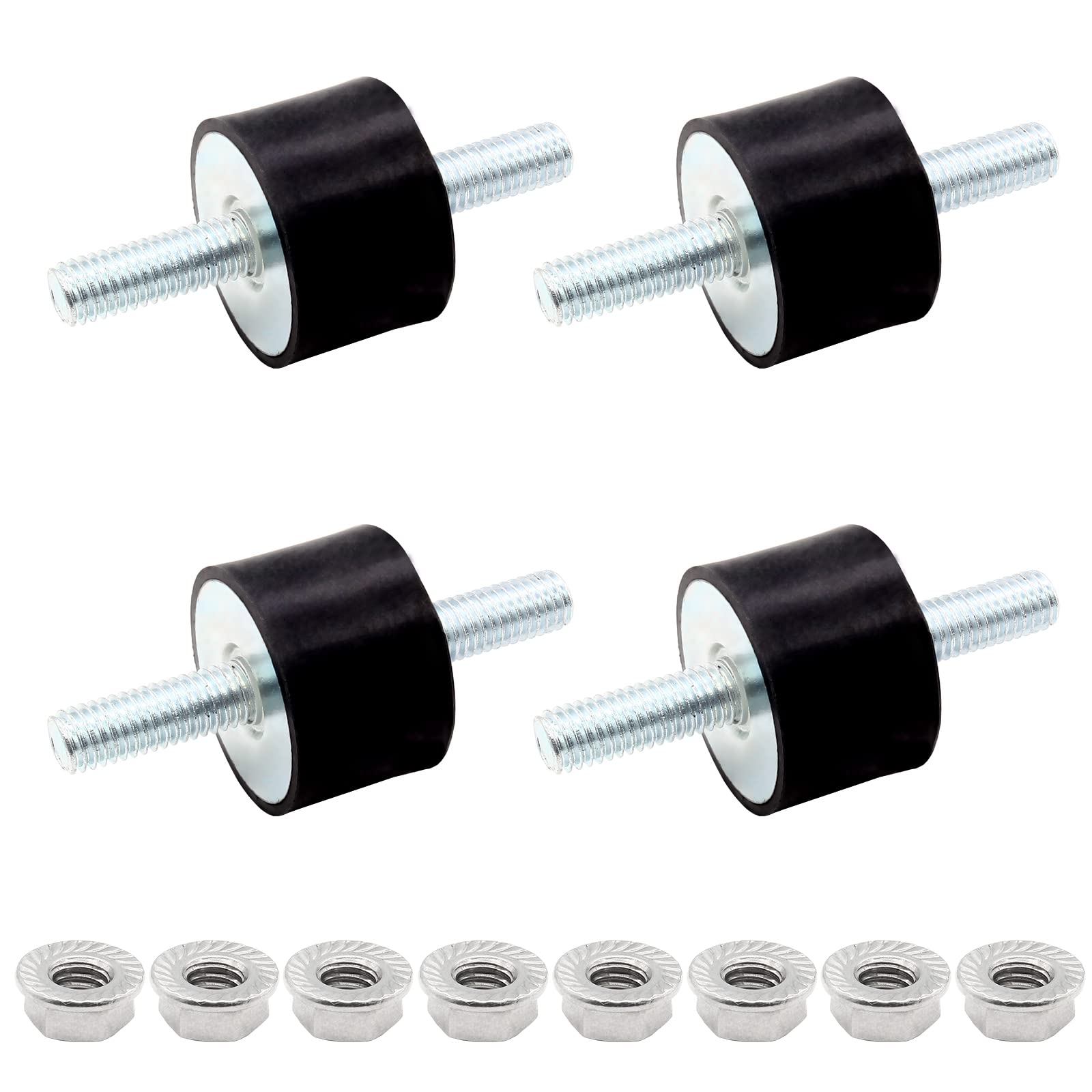 Kyuionty 4 Pack M6 Rubber Isolator Mounts, Double