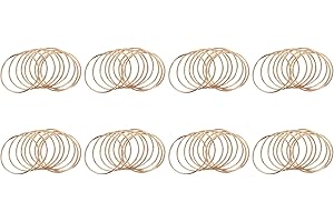 Yarzkrg 80 Pack 3 Inch Gold Catcher Metal Rings Hoops Macrame Ring for Dreamcatchers and Crafts