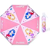 Kids Folding Umbrella Auto Open/Close Anti-rebound Safe Design UV Resistant Automatic Children Travel Umbrellas 8 Rib Reinforced Canopy 360° Reflective Strip Lightweight Cute Umbrella for Girls & Boys