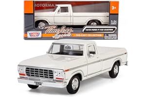 Motormax 1979 Ford F-150 Pickup Classic F150 Pick Up Truck 1:24 Diecast Collectible Model Car White 79346 All Star Toys Exclusive