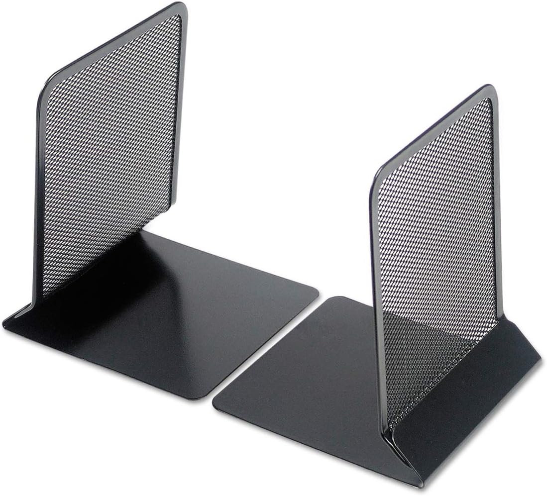 Metal Mesh Silver Black Bookends Book Ends Bookends Home & Garden