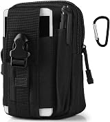 Flintronic Tactical Waist Bag 2 Pack Molle EDC Pouch Black & Green view 2