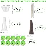 Windspeed 150P Grow Sponges Hydroponics Seed Pod Kit 50 Sponges 24 Baskets 24 view 2