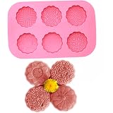 X-Haibei Small Square Silicone Mold - 6 Cavity for Lotion Bars, Soap Making, Bath Bombs, Resin Crafts - 2x2x1 Inch Perfect Straight-Edged Bars, Food Grade Non-Stick Mold - 2oz per Cell