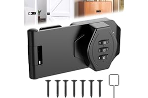 Cabinet Password Hasp LocksCombination Lock for Locker, Keyless Combination Lock, Cabinet Door Lock, with Screws, for Small D