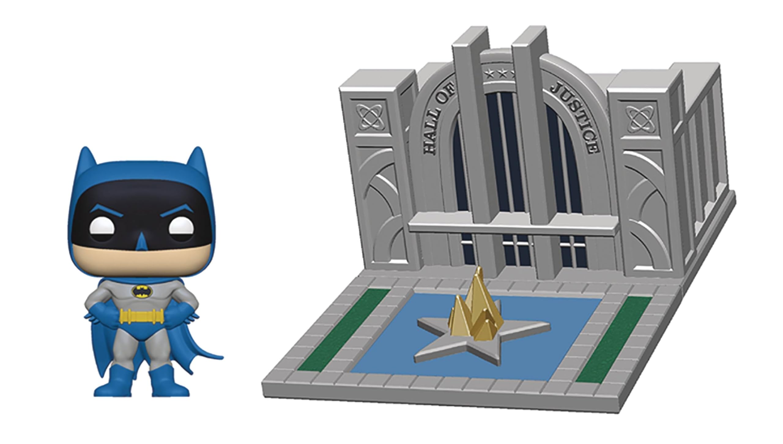 Funko POP! Towns 80th-Hall Of Justice With Batman - DC Comics - Collectable Vinyl Figure - Gift Idea - Official Merchandise - Toys for Kids & Adults - Comic Books Fans - Model Figure for Collectors