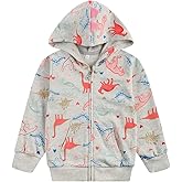 Little Girl Zip Up Hoodie Unicorn Rainbow Hooded Sweatshirt Back to School Jacket Pink Outerwear 6T
