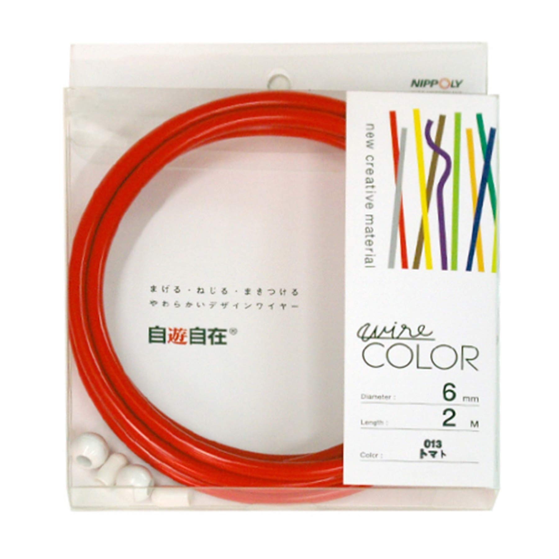 日本化線 NIPPOLY 自遊自在 wire COLOR 6.0φX2m巻 トマト商品画像