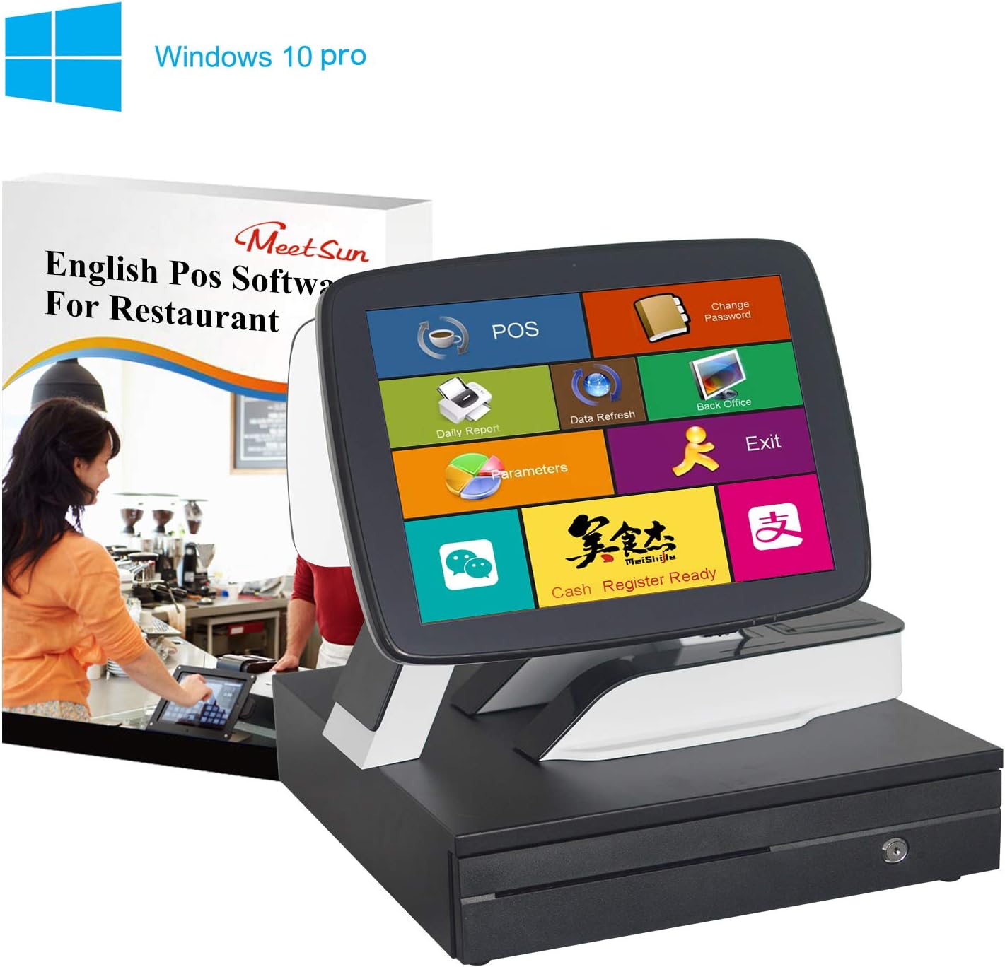 Amazon Com Meetsun All In One Pos System Cash Register For