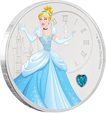 Amazon ディズニープリンセス シンデレラ2ドル1ozシルバーコインニウエ 18 通販