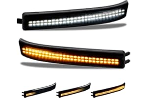 RUXIFEY Sequential Switchback Side Mirror Reflector LED Turn Signal Light Smoked lens Compatible with 2009 to 2014 F150