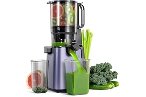 Ventray Juicer Machine, Cold Press Juicer with 5.1'' Extra Large Feed Chute for Whole Vegetables & Fruits, 250w, High Juice Y