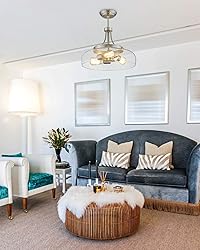 EAPUDUN 3-Light Farmhouse Semi Flush Mount Ceiling
