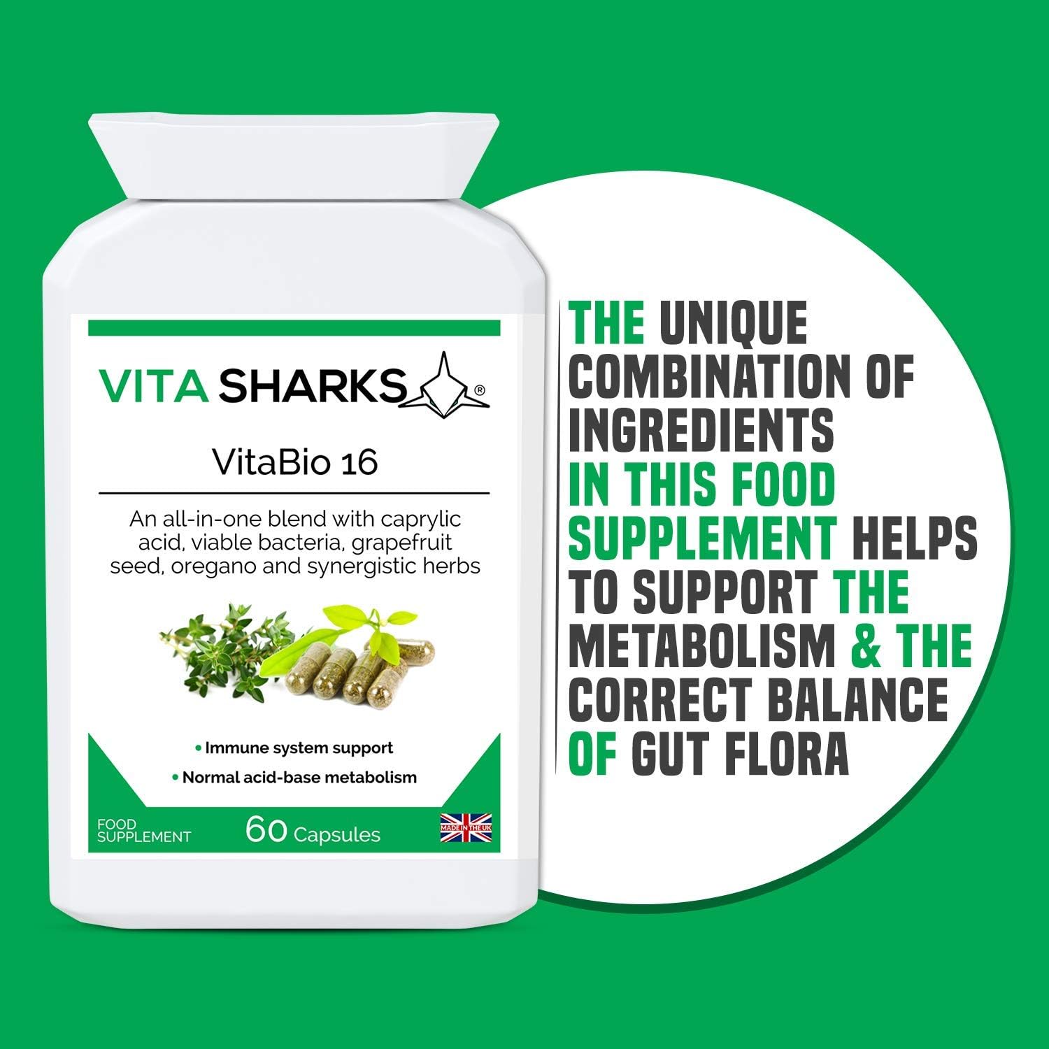 VitaBio 16 Bowel & Colon Cleansing. Natural Digestive Health, Vegan Gut & Immune Support. Kosher Detox & Cleanse. Anti-Viral - Image 5