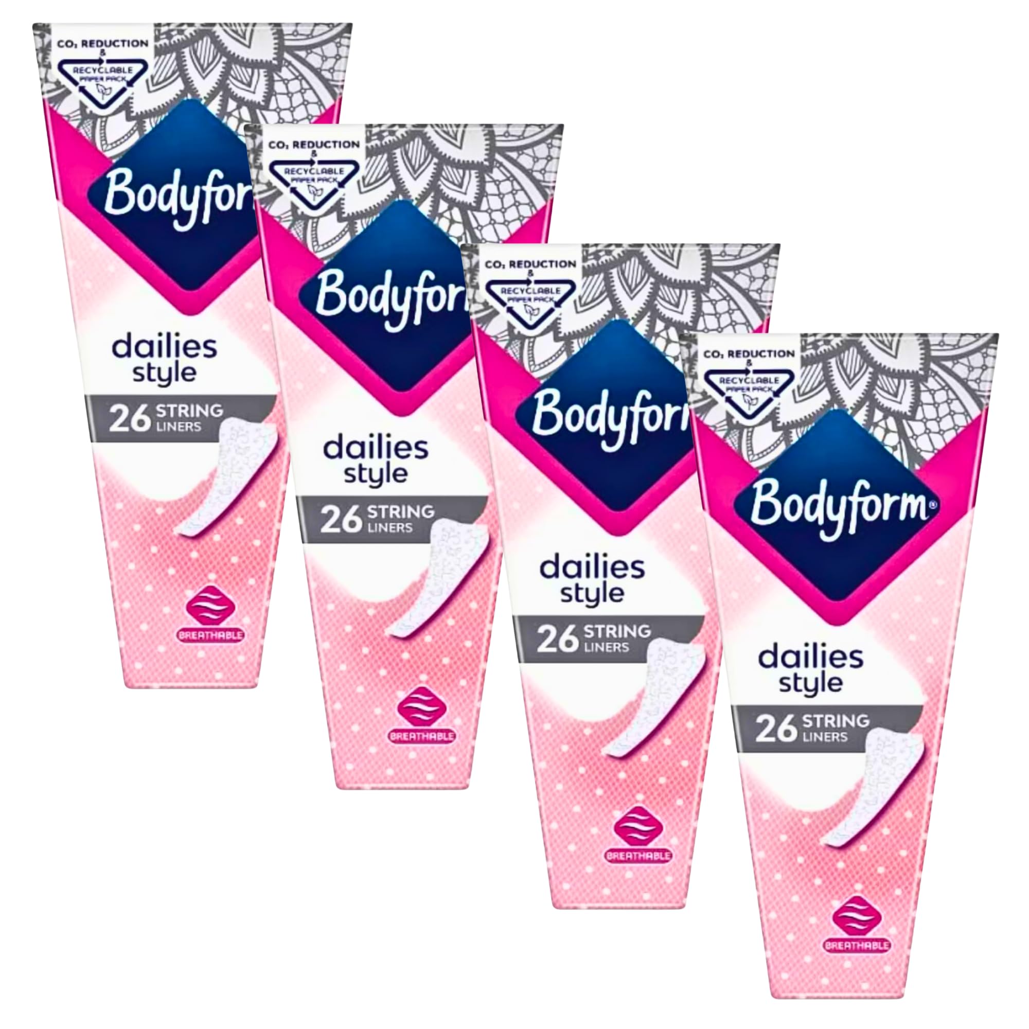 Bodyform Light String Pantyliners 26 per pack Case of 4