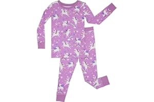 Little Sleepies Two-Piece Pajama Set for Boys & Girls, Soft Viscose from Bamboo Toddler Pajamas for Kids, Family Matching PJs