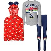 Disney Minnie Mouse Pullover Fleece Hoodie Graphic T-Shirt and Leggings 3 Piece Outfit Set Infant to Big Kid