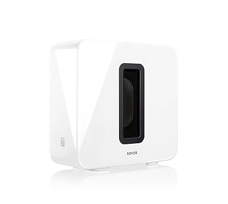 Sonos Sub, weiß – Leistungsstarker WLAN Subwoofer für dynamische & tiefe Bässe für alle Sonos Speaker – Eleganter Multiroom S